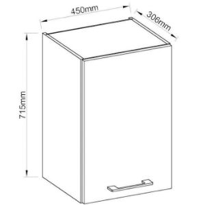 Obrazek Szafka kuchenna VIGO grafit mat 45G-72 1F