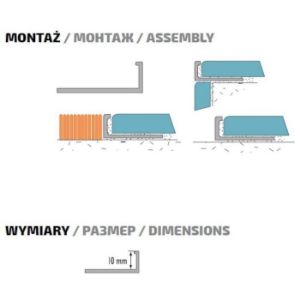 Obrazek Profil narożny aluminiowy do łuków LP 10/250