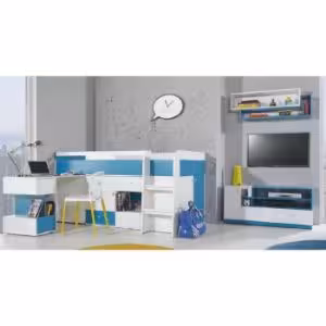 Obrazek Biurko Mobi MO-11 biały/turkus