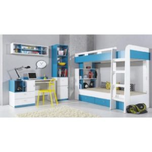 Obrazek Biurko Mobi MO-11 biały/turkus