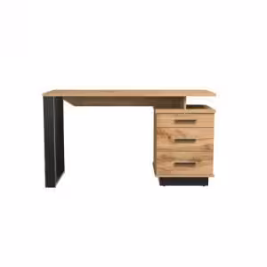 Obrazek Biurko Sole LA8 dąb wotan/czarny mat