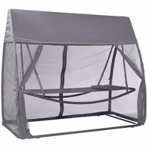 Obrazek Hamak ogrodowy z moskitierą szary