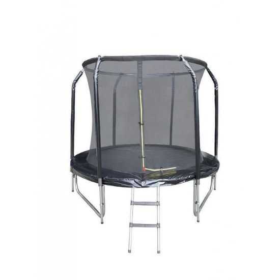 Obrazek Trampolina Comfort z drabinką 244cm czarna 