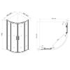 Obrazek Kabina Virtus 90x90x195 czyste chrom