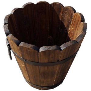 Obrazek Drewniana doniczka 30x27 cm