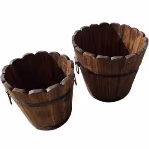 Obrazek Drewniana doniczka 30x27 cm