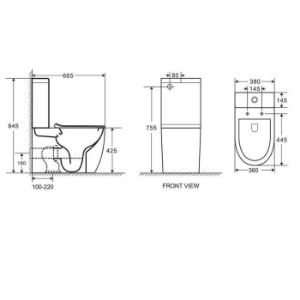Obrazek Kompakt bezkołnierzowy Igar z deską wolnoopadającą