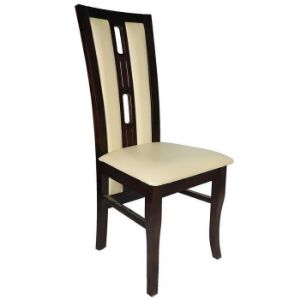 Obrazek Krzesło 347 Orzech Br-281 Krem skóra syntetyczna