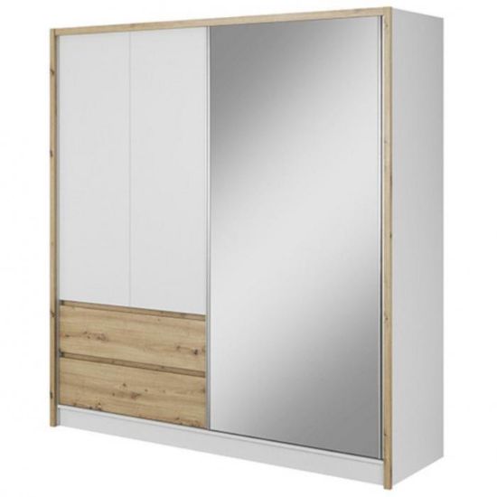 Obrazek Szafa Sara 200 cm biały/dąb Artisan