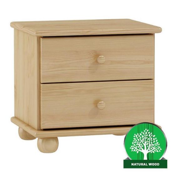 Obrazek Szafka nocna 2 szuflady sosna