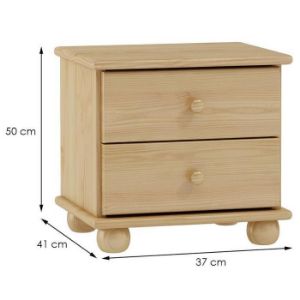 Obrazek Szafka nocna 2 szuflady sosna