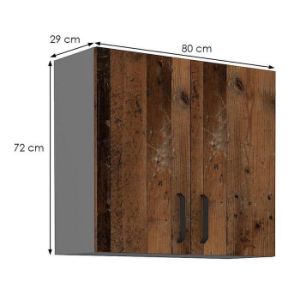 Obrazek Szafka kuchenna TESSA oldstyle/antracyt 80g-72 2f