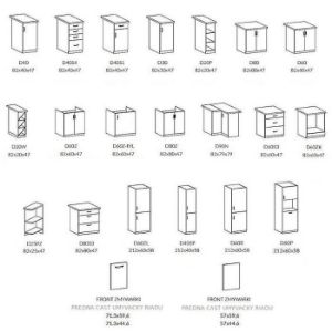 Obrazek Front kuchenny Prowansja 570x596 sosna andersen