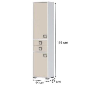 Obrazek Regał Kiki V22-BE/KI-01 white/sand 