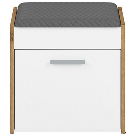 Obrazek Szafka na buty siedzisko 50x50 Massi 04 dąb wotan/biały