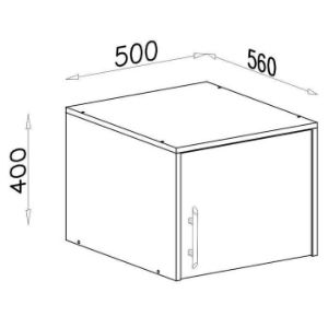 Obrazek Nadstawka szafy Smart SRN5 50 cm dąb sonoma/biały