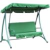Obrazek Huśtawka ogrodowa zielona z poduszką