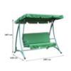 Obrazek Huśtawka ogrodowa zielona z poduszką