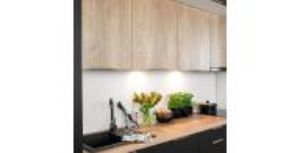 Obrazek Szafka kuchenna Denis d60s/3 czarny mat/biały 