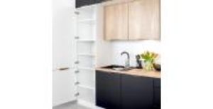 Obrazek Szafka kuchenna Denis d60s/3 czarny mat/biały 