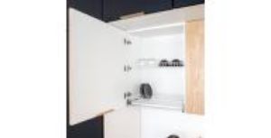 Obrazek Szafka kuchenna Denis d60s/3 czarny mat/biały 