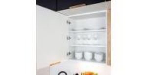 Obrazek Szafka kuchenna Denis d60s/3 czarny mat/biały 