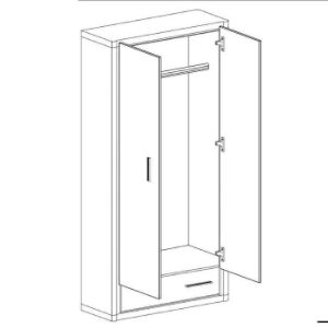 Obrazek Szafa Dallas D20 dąb truflowy