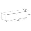 Obrazek Szafka RTV Wisząca Switch SW2 Biały 