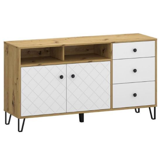 Obrazek Komoda Sorrento E 2d 3s Dąb Artisan/Biały