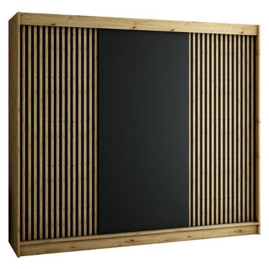 Obrazek Szafa Lamelo 250 Dąb Artisan/Czarny