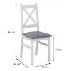 Obrazek Krzesło Alina biały/szary