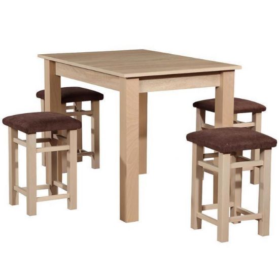 Obrazek Zestaw stół i krzesła Nila 1+4 st29 100x70 +T1 sonoma