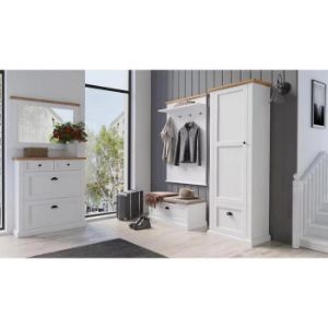 Obrazek Panel Z Wieszakami Galia P03 Biały/Dąb Natura