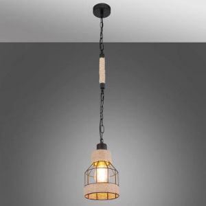 Obrazek Lampa 15674H czarno-beżowa LW1