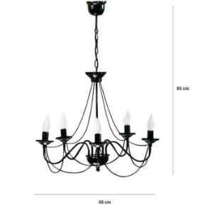 Obrazek Lampa Pająk 1281 Czarny LW5