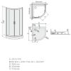 Obrazek Kabina prysznicowa półokrągła KP4/TX5B 90/190 GY SB BPZA 2EL glass