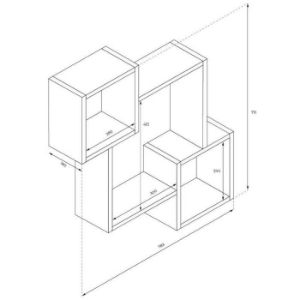 Obrazek Półka Wisząca NR 5 Czarny
