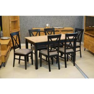 Obrazek Stół St30 Jarek 160x80+40 Dąb Wotan Nogi Czarne