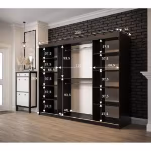 Obrazek Szafa Old Wood T 250 Czarny/Old Style