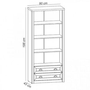 Obrazek Regał Prowansja R2 sosna andersen/dąb lefkas ciemny