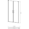 Obrazek Drzwi prysznicowe Primo 120x190 czyste chrom