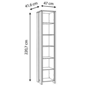 Obrazek Regał Symmach 5P Old-Wood Vinteage/Beton