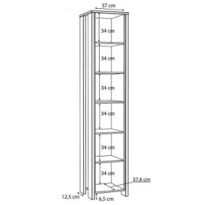 Obrazek Regał Symmach 5P Old-Wood Vinteage/Beton