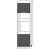 Obrazek Szafka kuchenna Oscar D60pk Mv 2133 Pl antracyt połysk/biały 