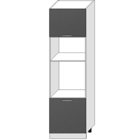 Obrazek Szafka kuchenna Oscar D60pk Mv 2133 Pl antracyt połysk/biały 