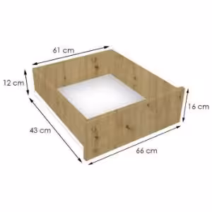 Obrazek Komplet Szuflad (2SZT) 250 Dąb Artisan/Czarny