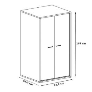 Obrazek Szafa Mediolan M1 Natural Hikora