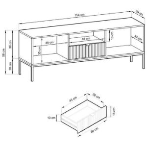 Obrazek Szafka RTV Nova 154 czarny