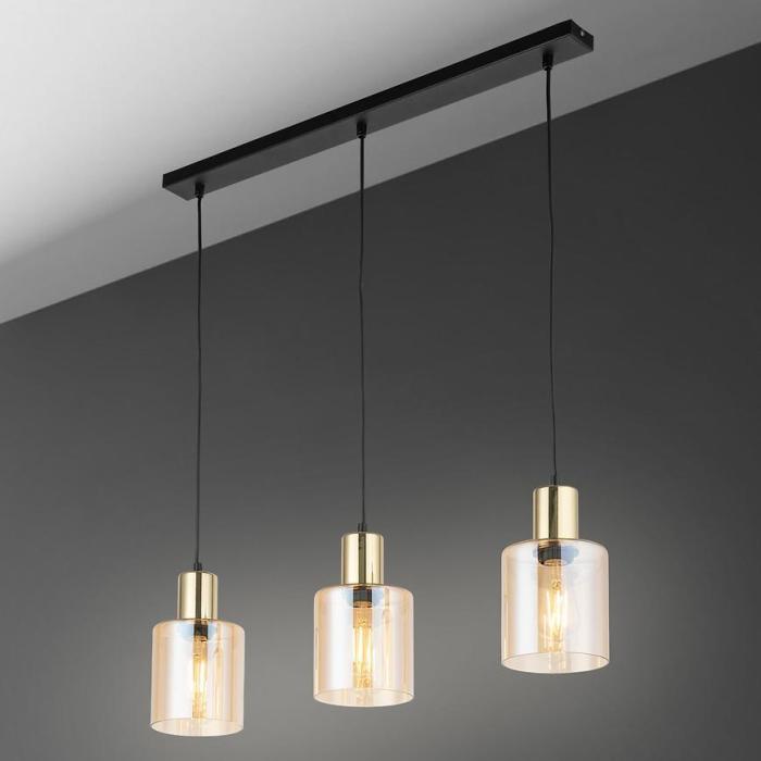 Lampa wisząca Sierra gold/bursztyn 6666 LW3