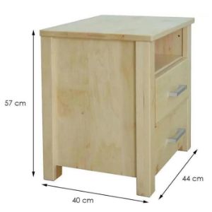 Obrazek Stolik nocny Prezydent olcha naturalna 